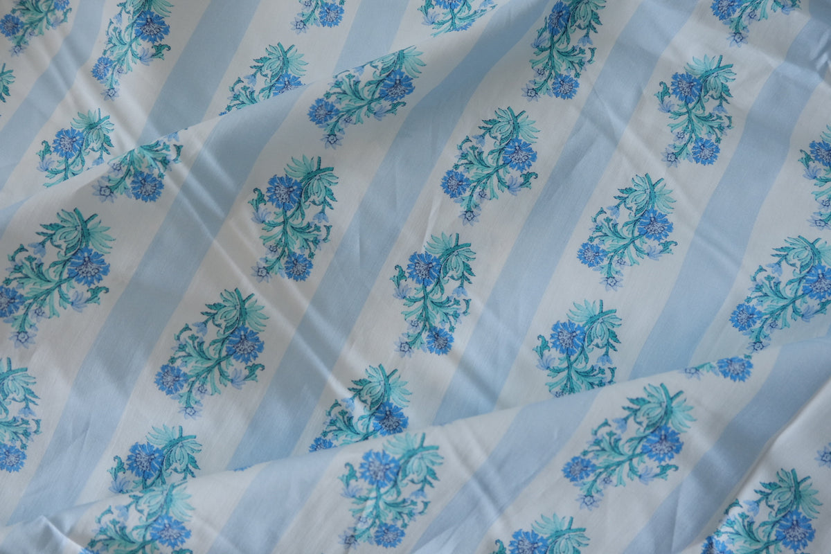 Blue Porcelain Garden – Fine Cotton Poplin | 2.2 yards