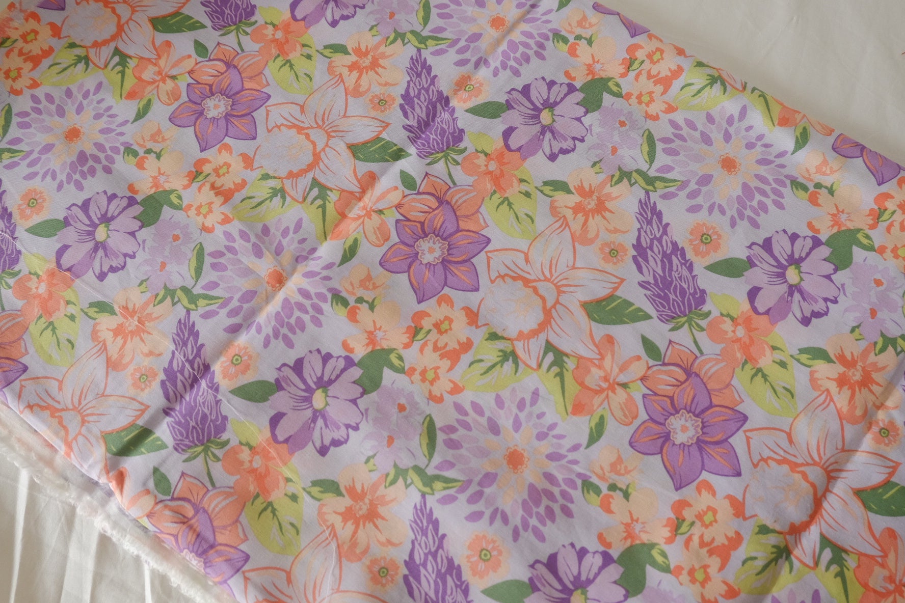 Lavender & Coral Garden Cotton Poplin – 3.28 yd
