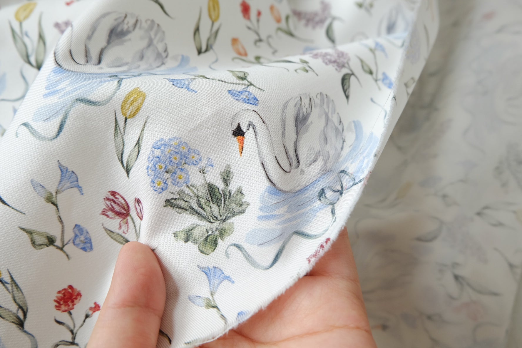 Swan Garden Cotton Twill, 1.64 Yards
