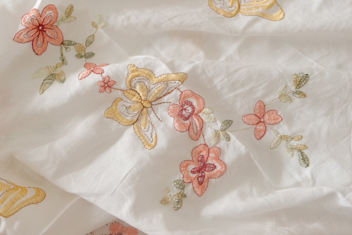 Butterfly Embroidered Soft Cotton – 2.2 yd
