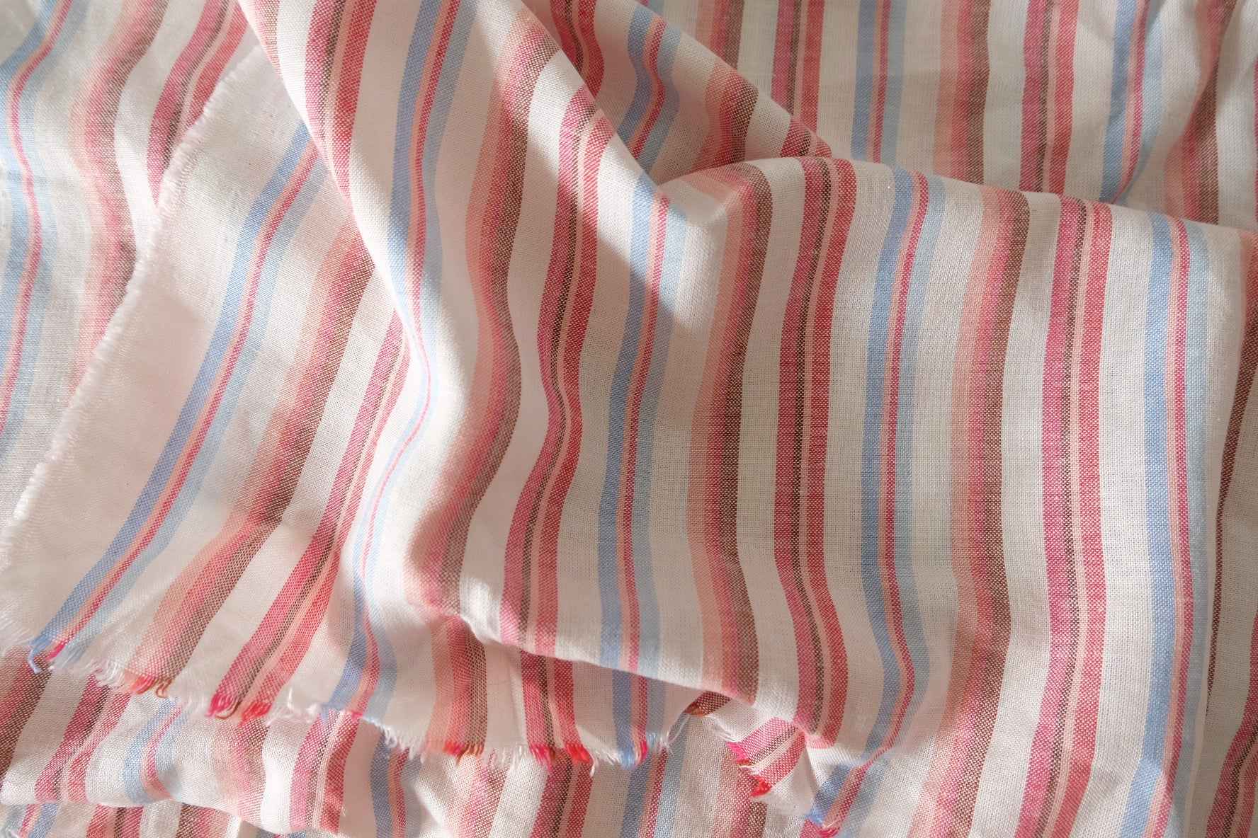 Soft Yarn-Dyed Striped Cotton Linen Fabric – 2.2 Yards