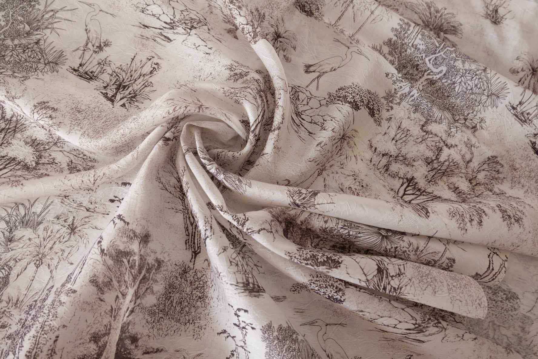 Artistic Landscape Tencel Linen Blend Fabric – 2.2 yd