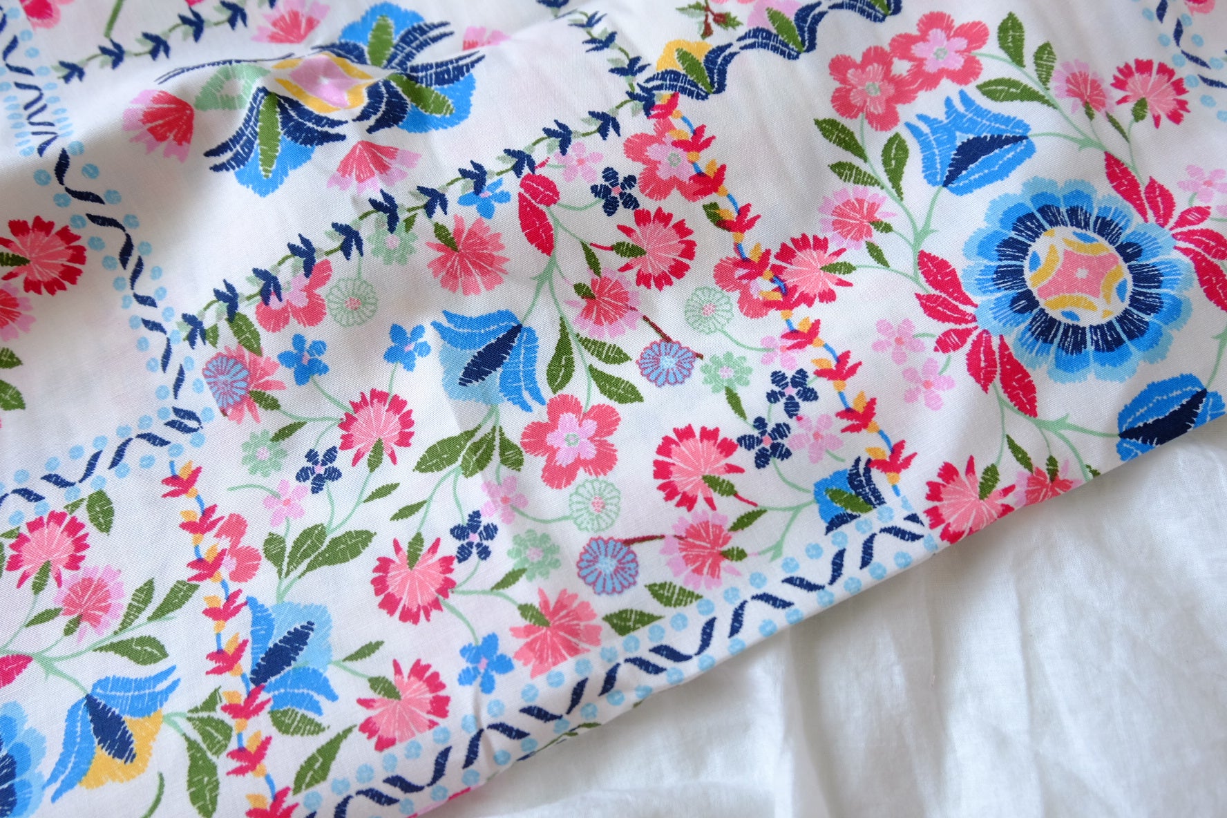 Bright Vacation Floral Lightweight Cotton Poplin — 3.28 yd