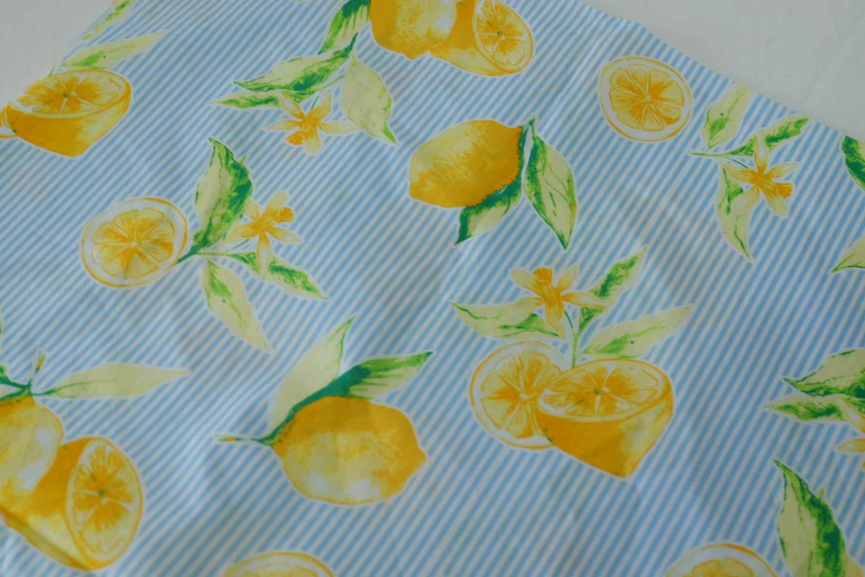 Lemon Stripe Cotton Poplin – 1.6 yd
