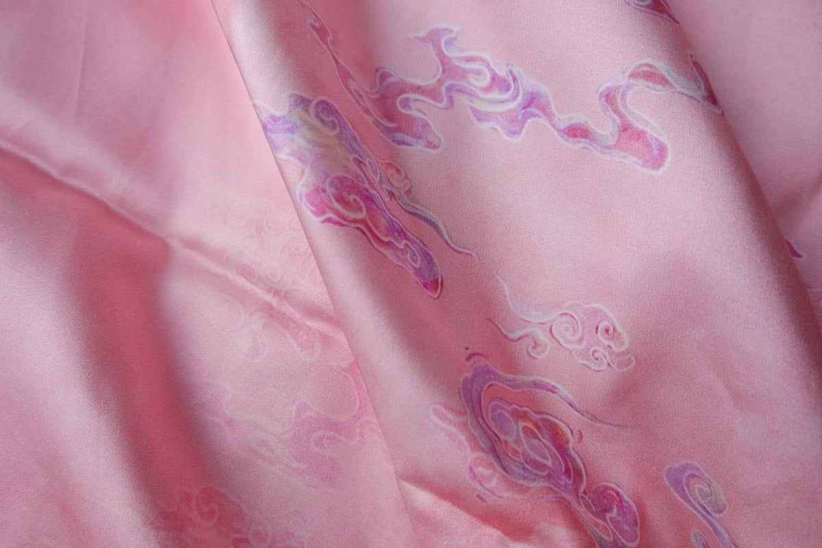 Pink Cloud Motif Viscose — 2.2 yd