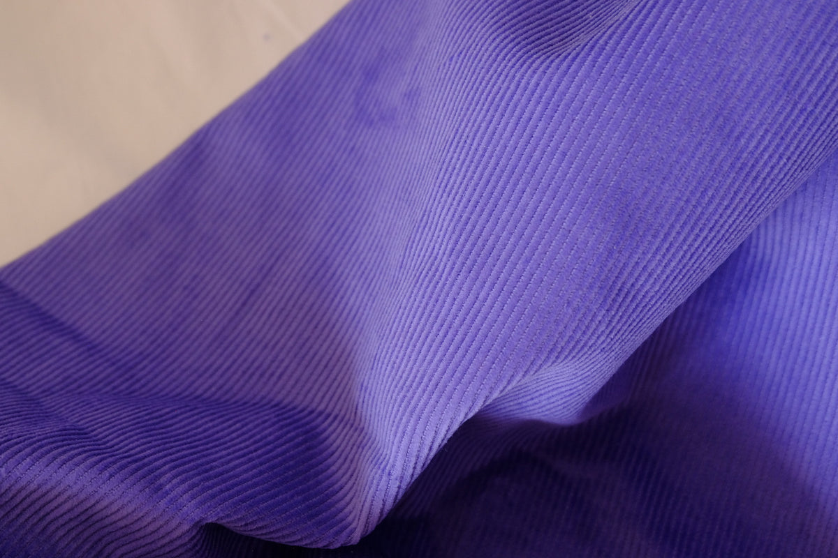 Vibrant Violet Fine-Wale Cotton Corduroy – 2.19 yd