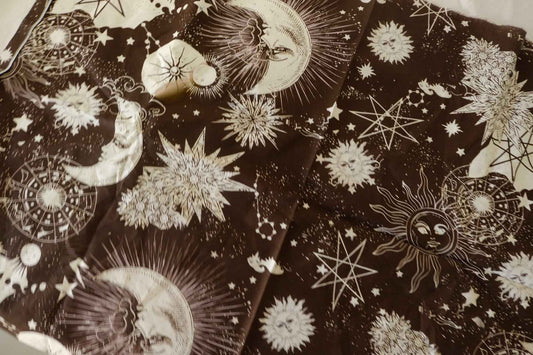Celestial Moon Cotton Fabric – 1 yd