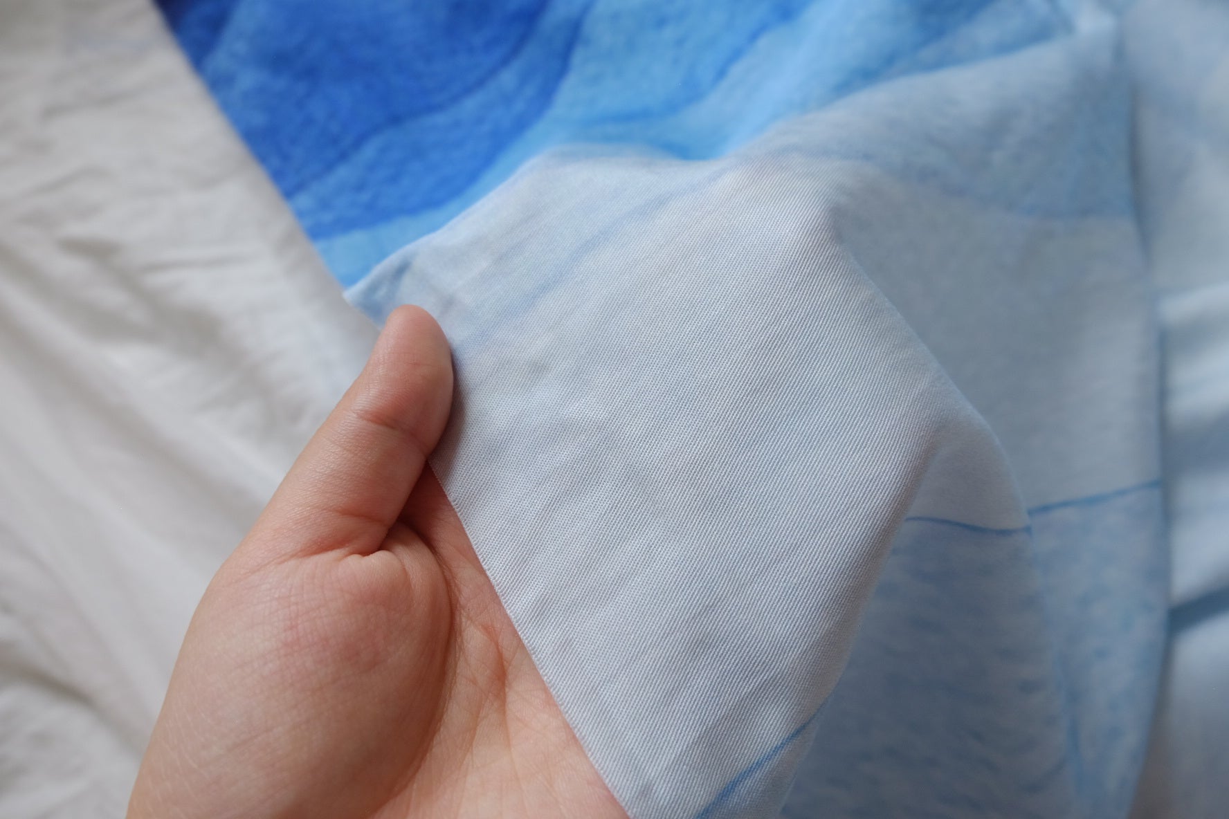 Blue Gradient Twill Tencel Fabric - 3.28 yd