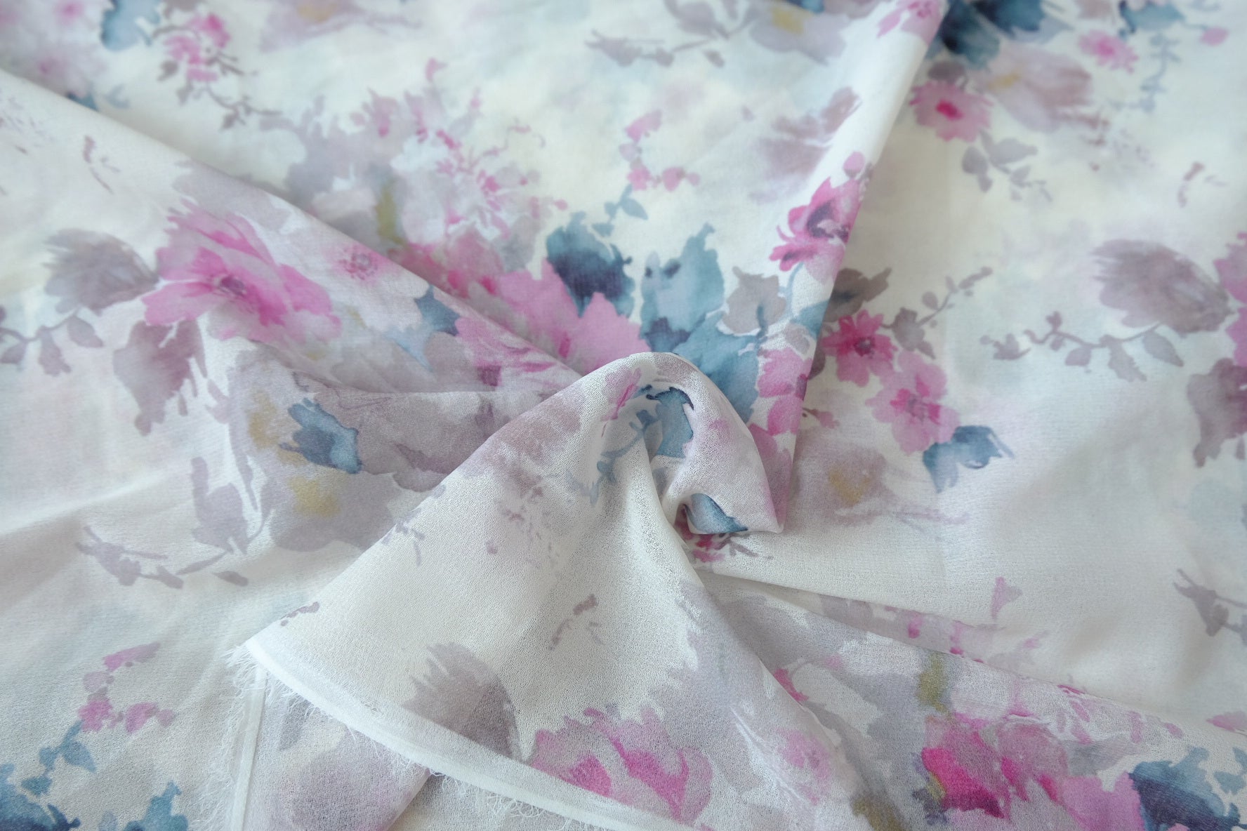 Romantic Floral Georgette for Skirts and Blouses 2.2 Yards