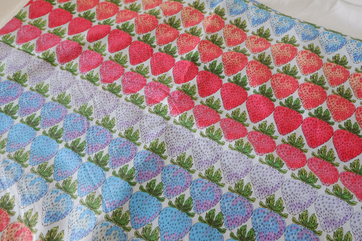 Rainbow Strawberry Cotton Poplin – 2.19 yd