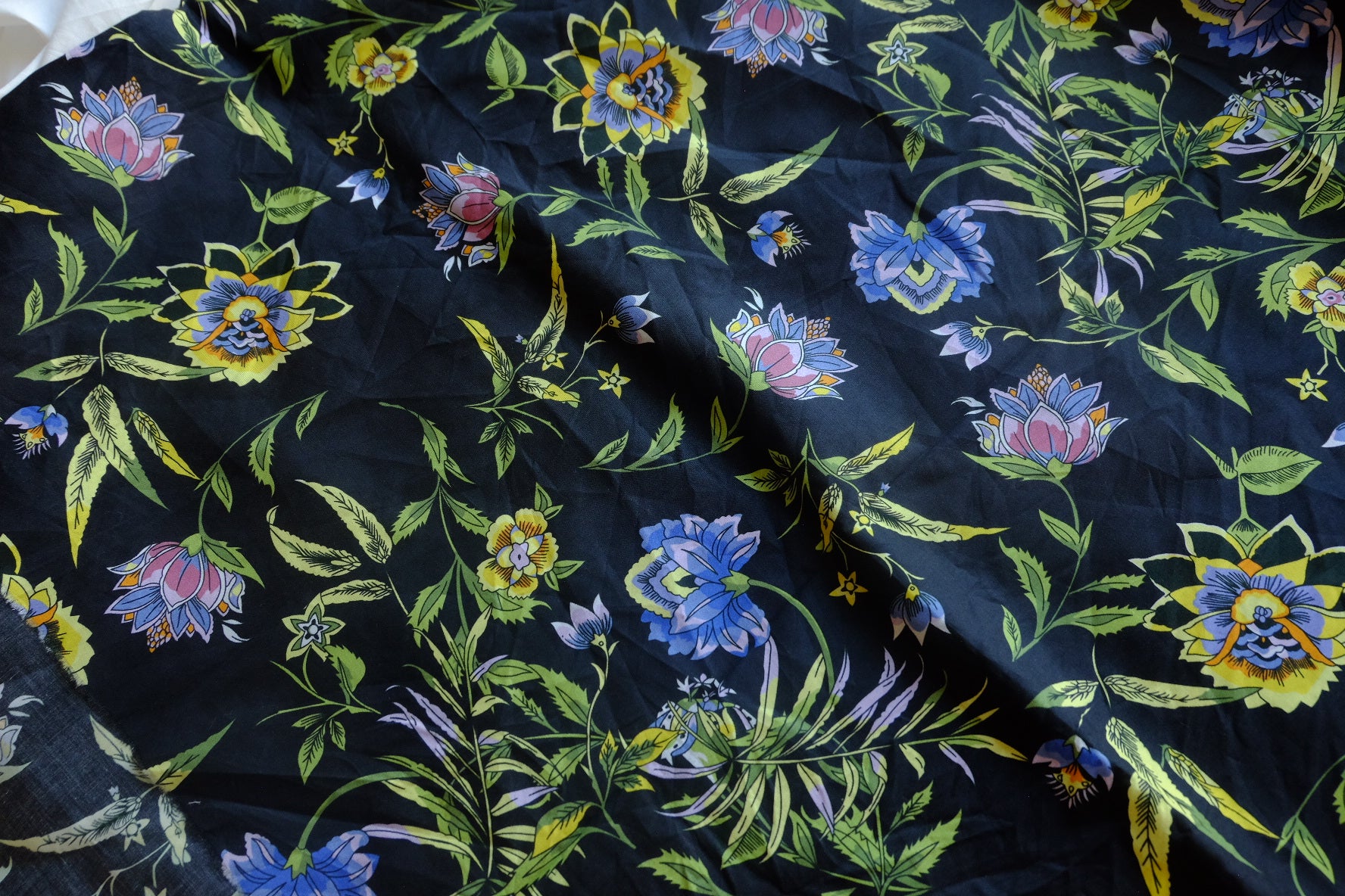 Midnight Botanical Cotton Poplin – 2.3 yd