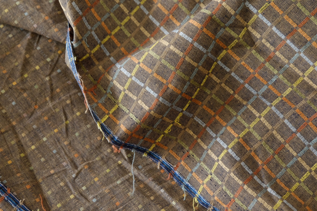 Multicolor Grid Linen Cotton Woven – 2.2 yd