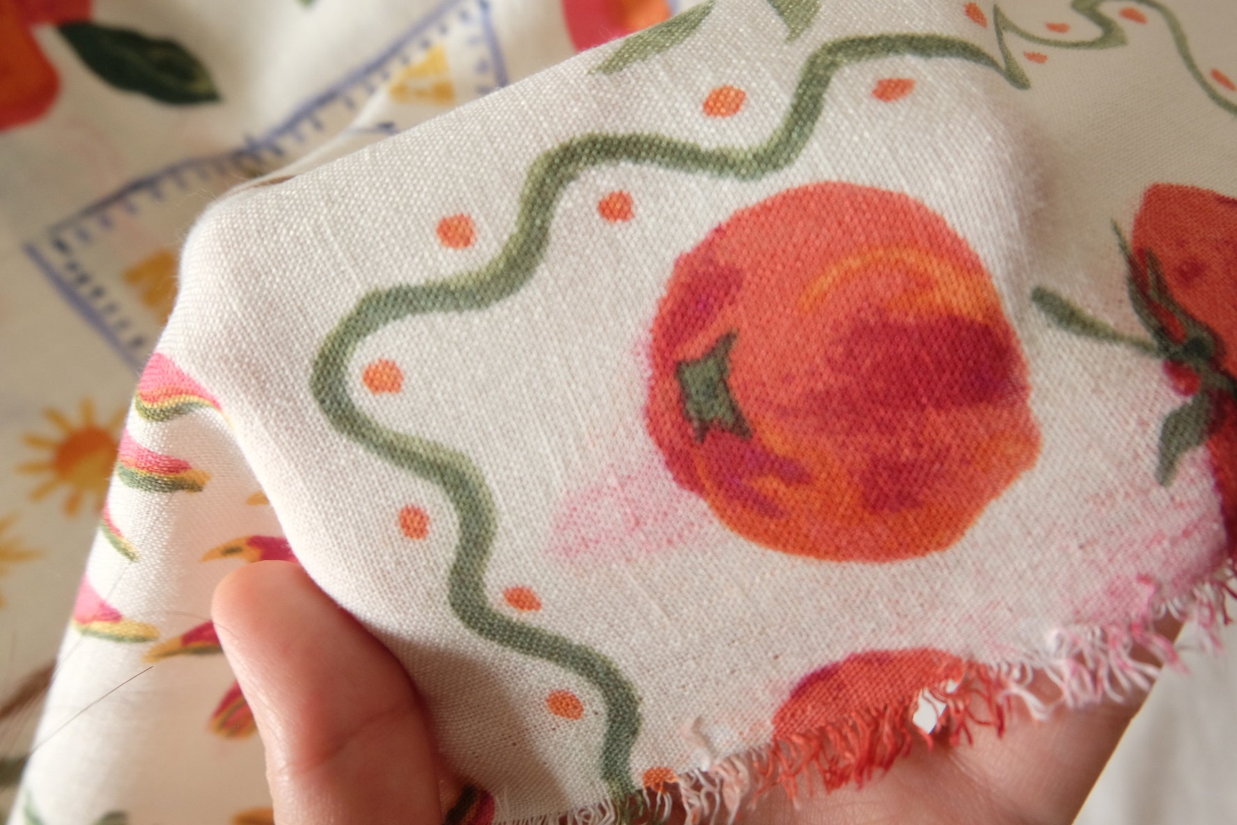 Capri Holiday Cotton Linen Blend Fabric – 2.2 Yards