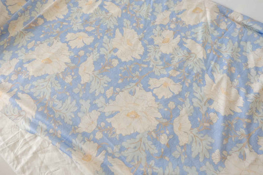 Powder Blue Floral Stretch Mesh – 2.19 yd