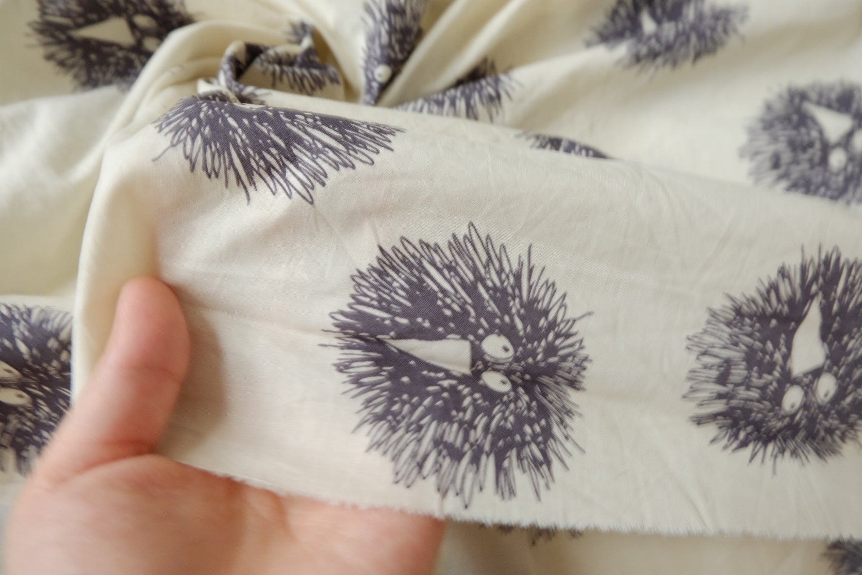 Little Hedgehog Cotton Poplin Fabric — 3.28 yd