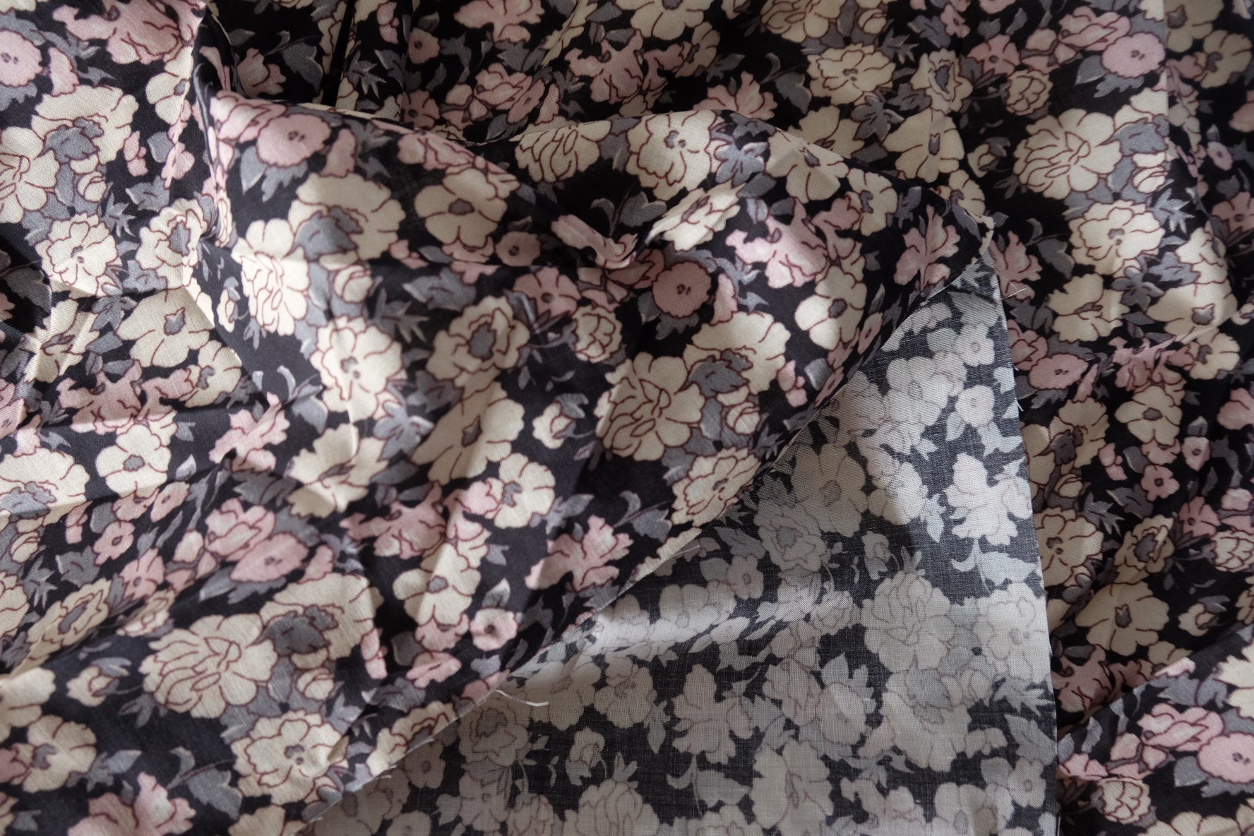 Vintage Floral Cotton Batiste Fabric – 3.3 yd