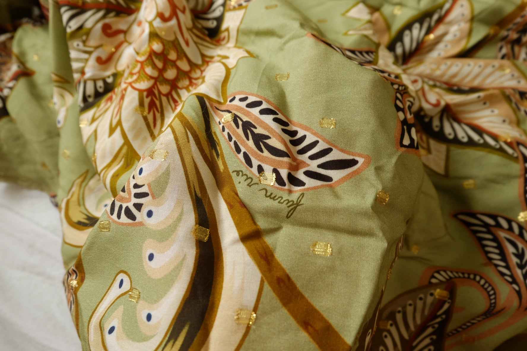 Farm Rio Deadstock Metallic Rayon Dress Fabric - 3.28 yd