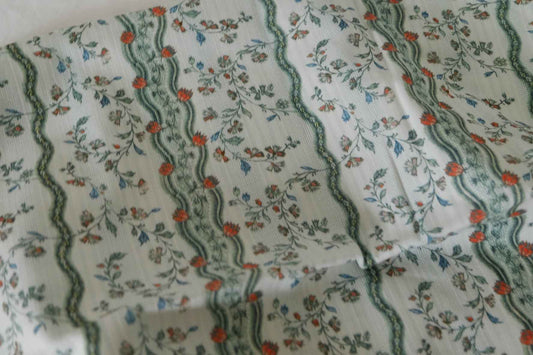 Vintage Floral Stripe Jacquard Cotton – 2.2 yd
