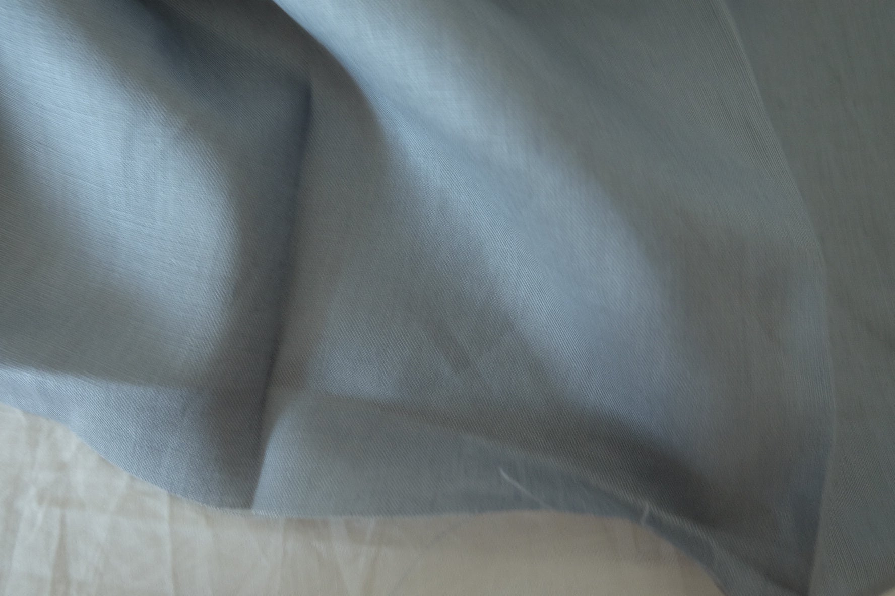Heavy 17s Pure Linen Fabric in Pale Grey Blue - 3 yd