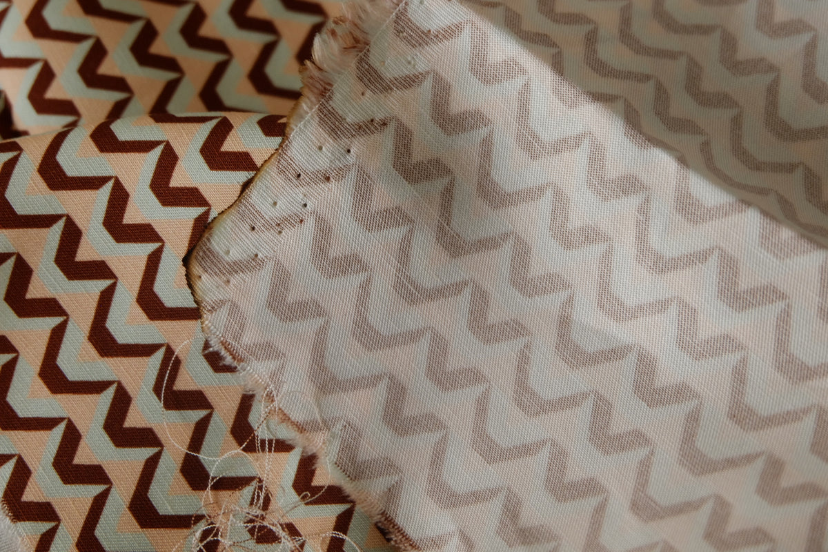 Retro Chevron Cotton Rayon Twill – 1.6 yd