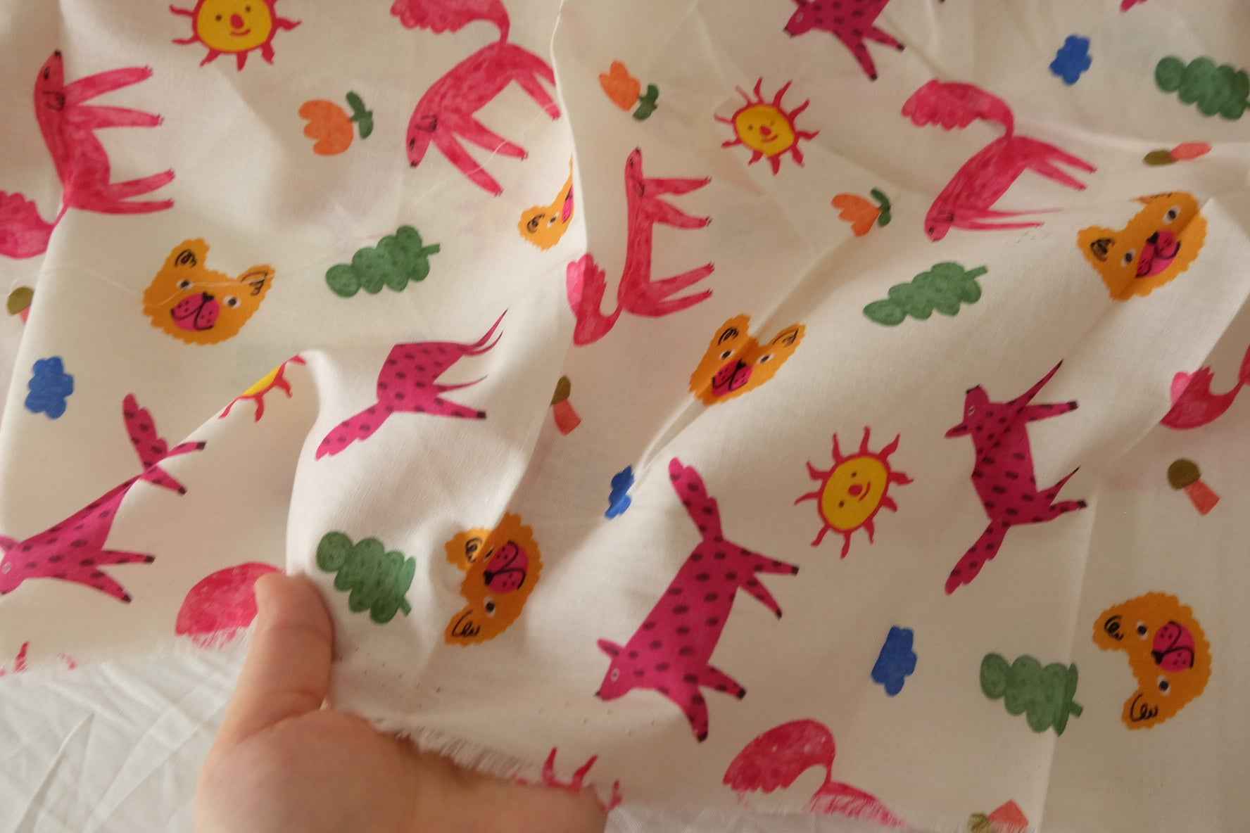 Playful Animal Cotton Lawn — 1.64 yd