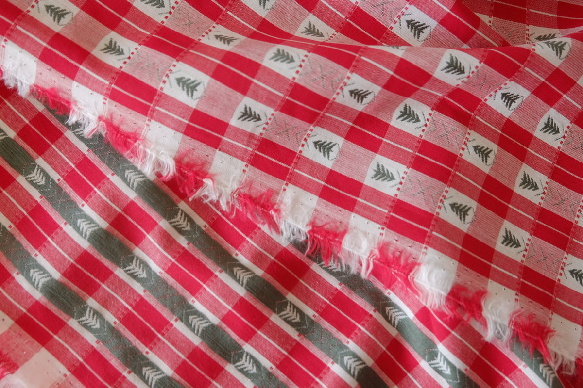Christmas Evergreen Plaid Cotton Jacquard – 1.64 yd