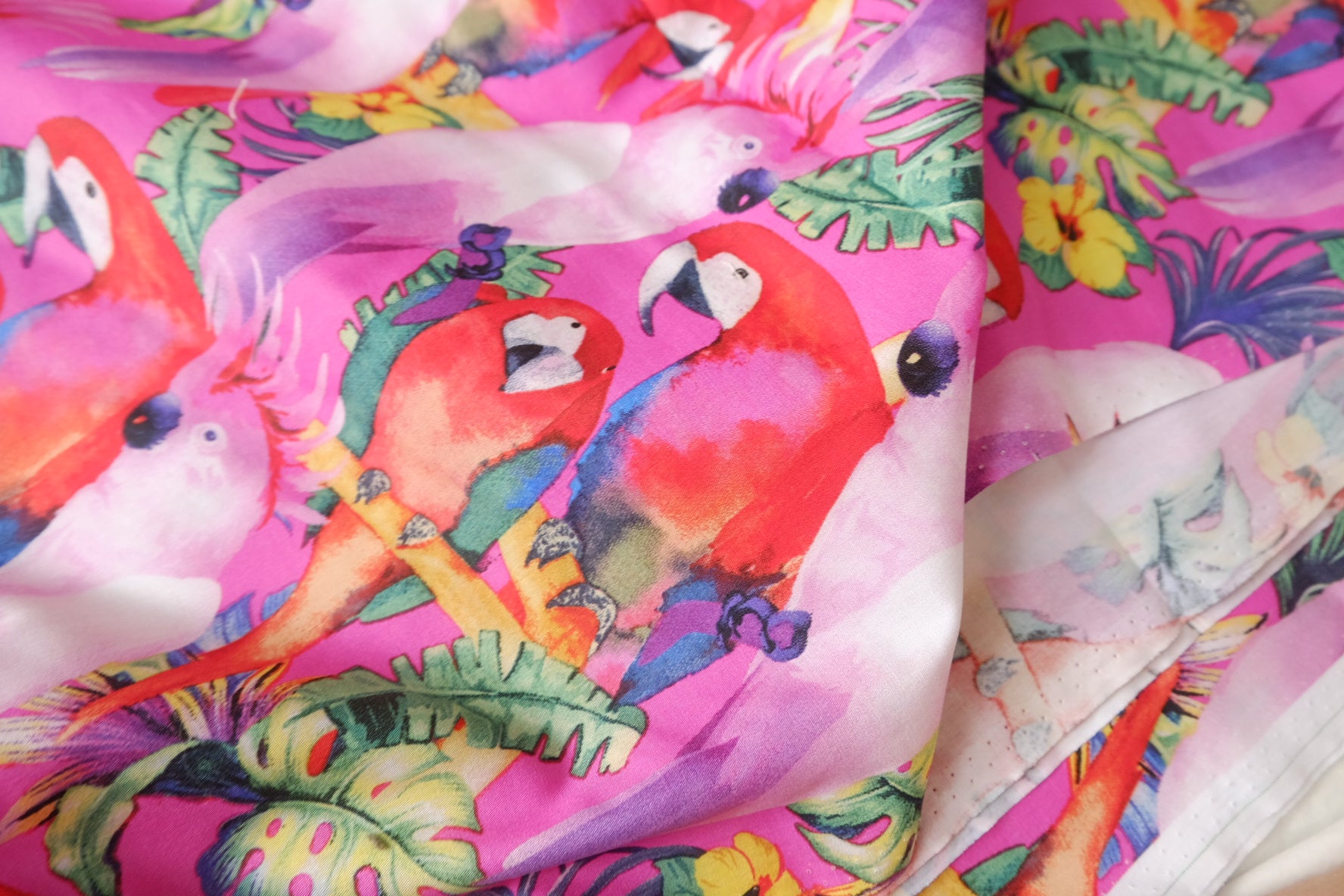 Tropical Parrot Cotton Poplin, 1.65 Yards