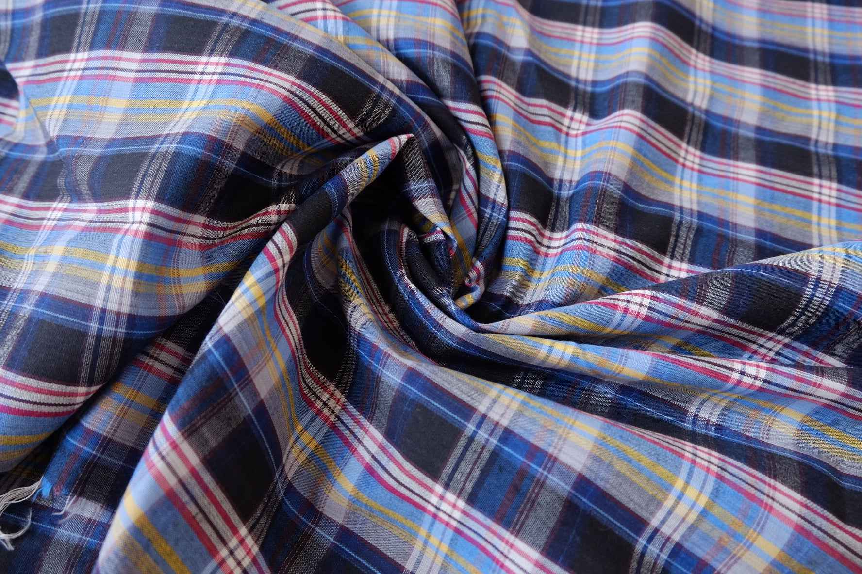 Korean Vintage Plaid Cotton Fabric - 2.19 yd