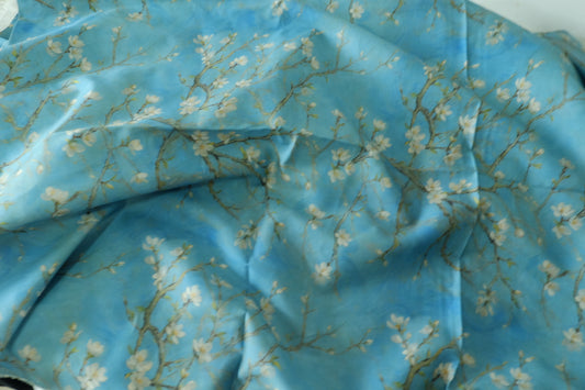 Blue Blossom 60s Cotton Sateen – 3.7 yd