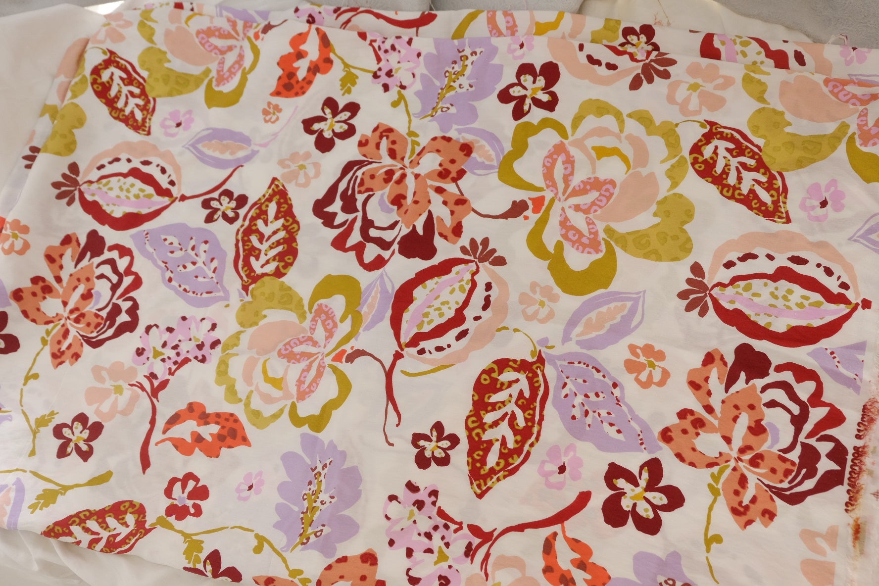 Painterly Floral Tencel Blend Fabric – 4.0 yd