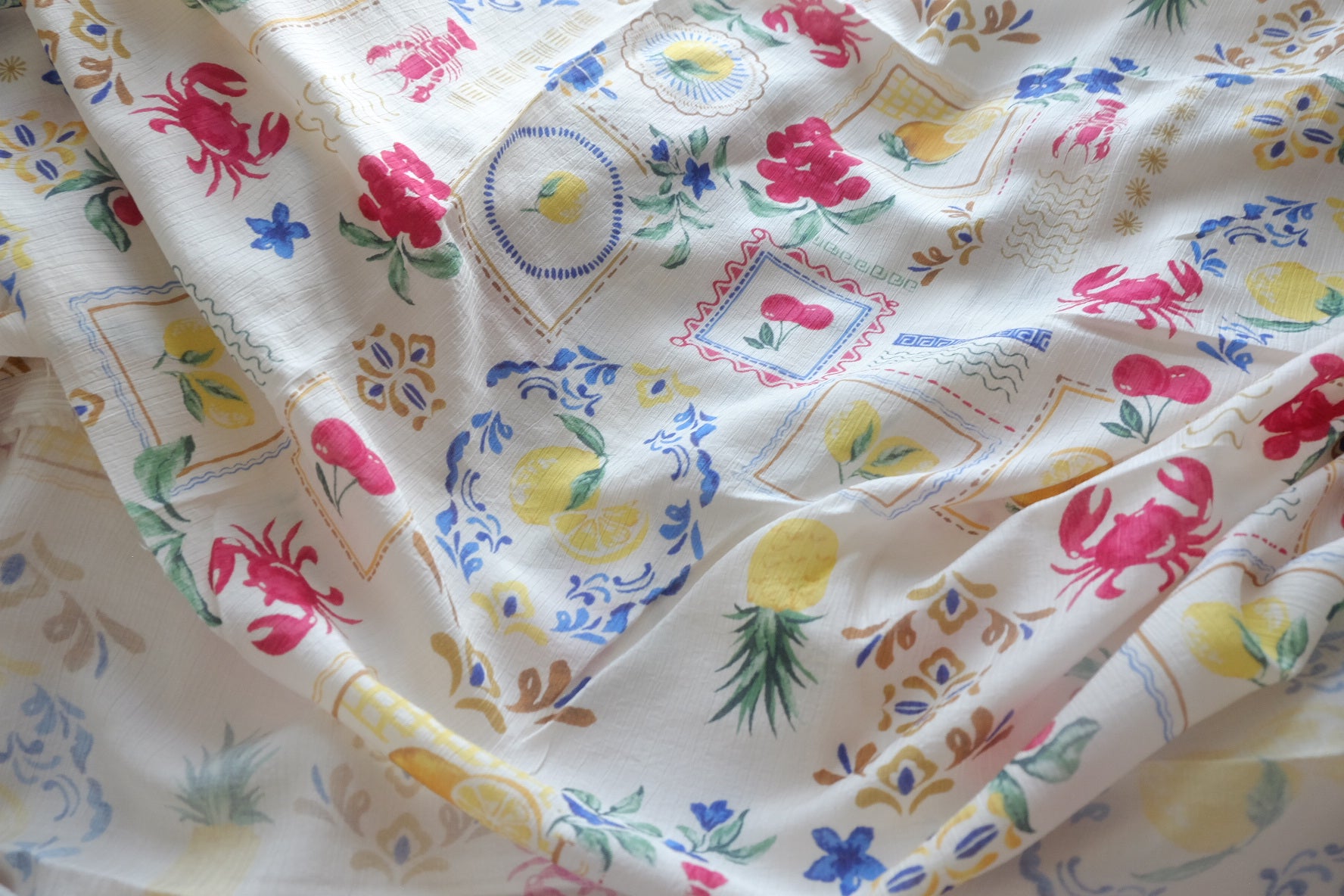 Mediterranean Lemon Tencel-Cotton Fabric - 3.28 yd