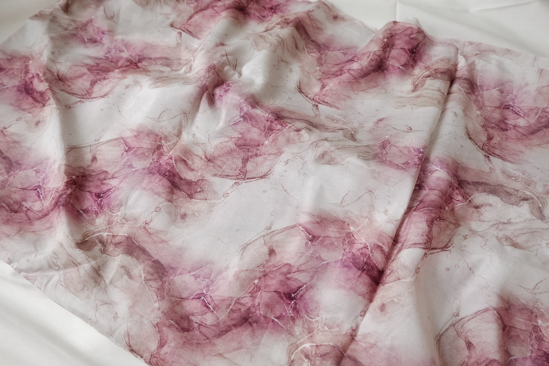 Mauve Ink-Wash Cupro Fabric - 3.28 yd