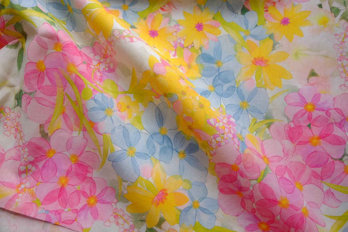 Watercolor Garden Cotton Poplin — 2.7 yd