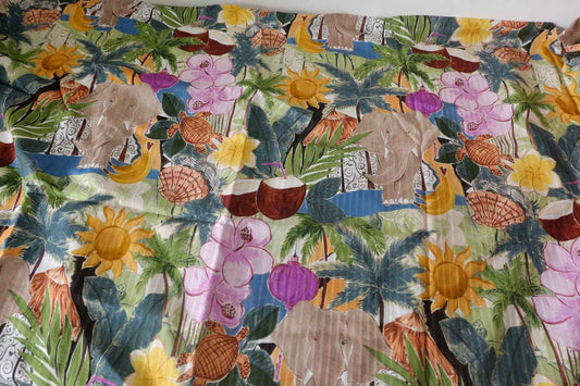 Tropical Storybook Stripe-Jacquard Cotton – 3.3 yd