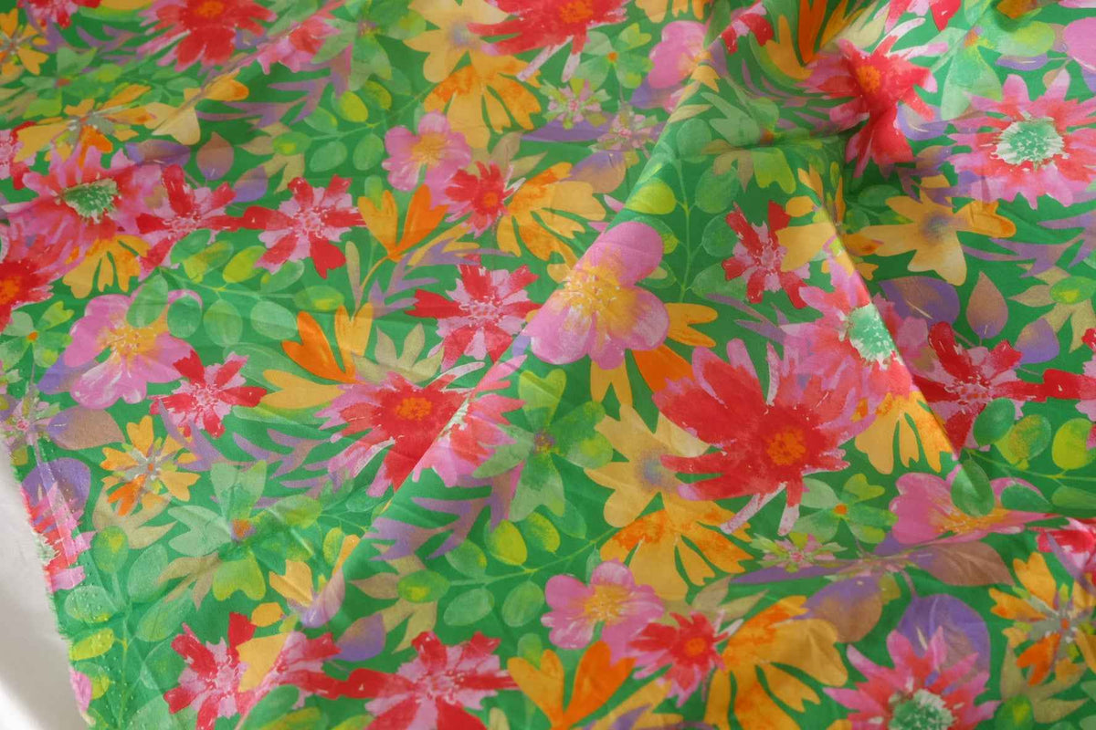 Tropical Garden High-Density Cotton Poplin — 1.97 yd