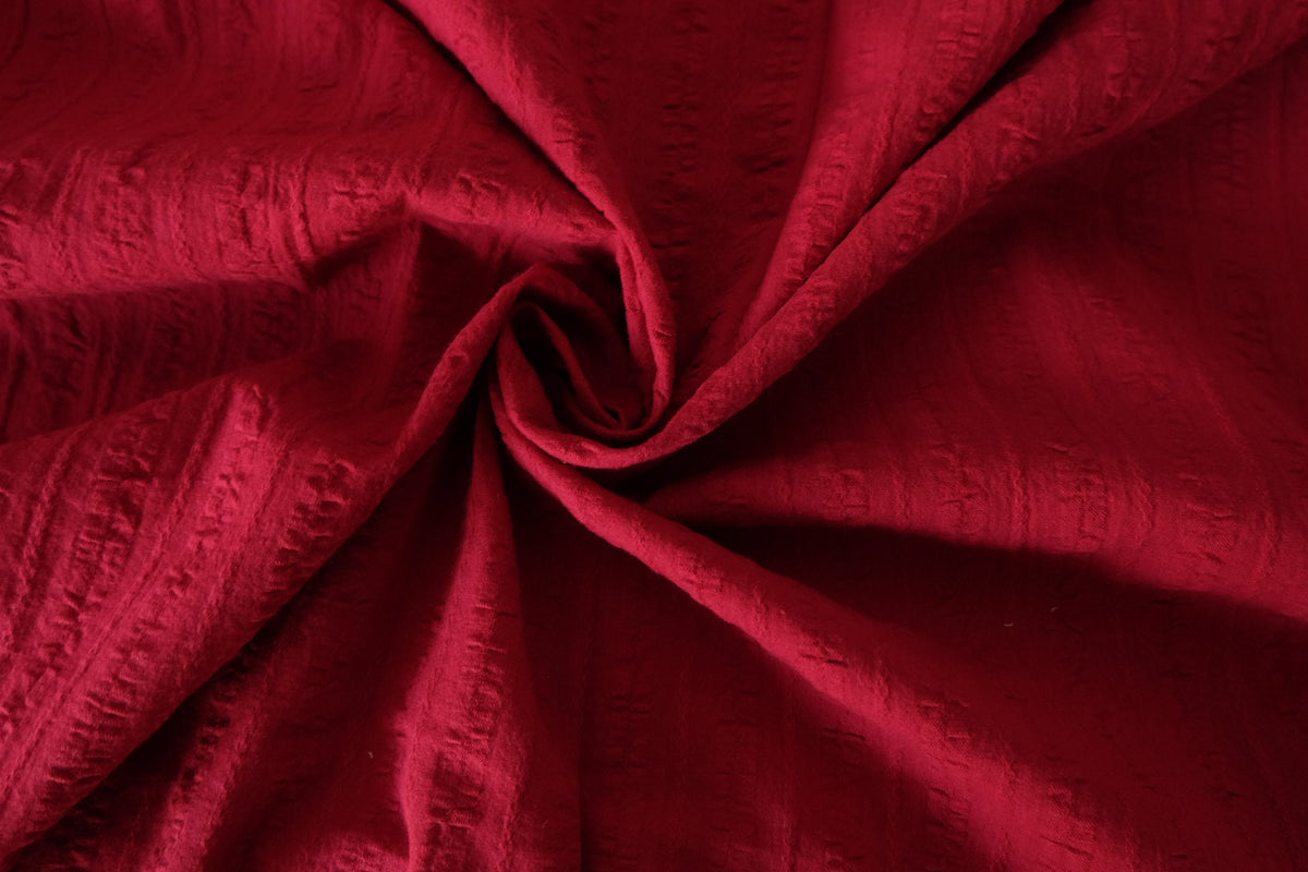 Crimson Texture – Textured Jacquard Cotton Fabric | 2.2 Yards
