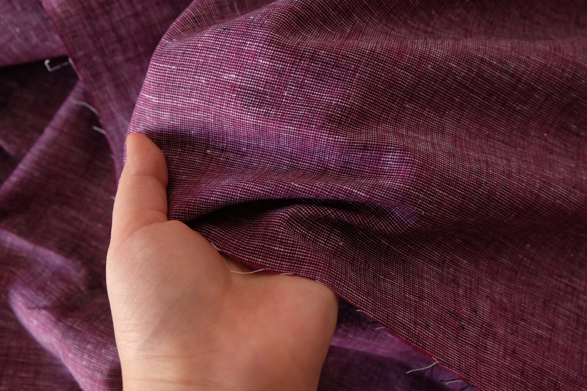 Berry Yarn-Dyed Linen Cotton – 2.2 yd