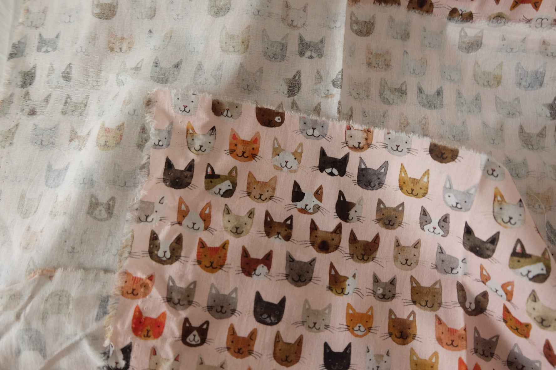 Cat Faces Cotton Lawn — 2.73 yd