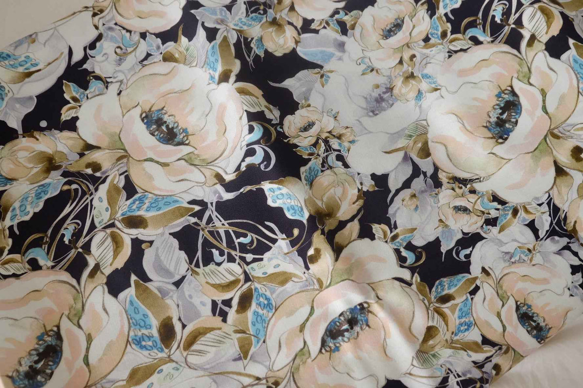 Midnight Grand Floral Cotton — 2.19 yd / 1.64 yd