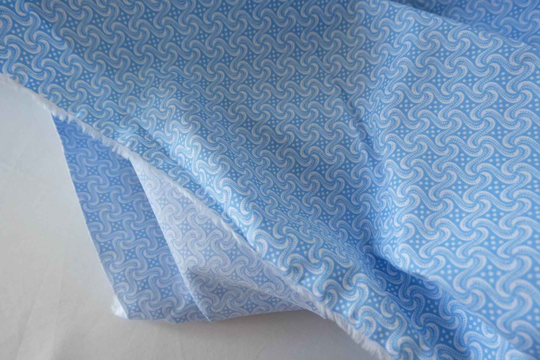 Blue Wave Cotton Poplin Fabric – 1.6 yd