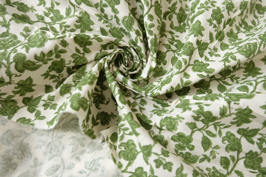 Olive Vine Cotton Linen, 1.6 Yards