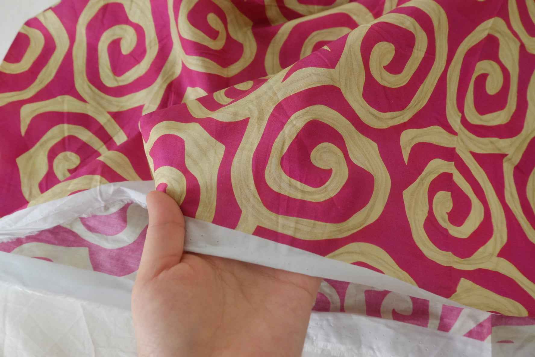 Fuchsia Spiral Print Cotton Lawn – 3 yd