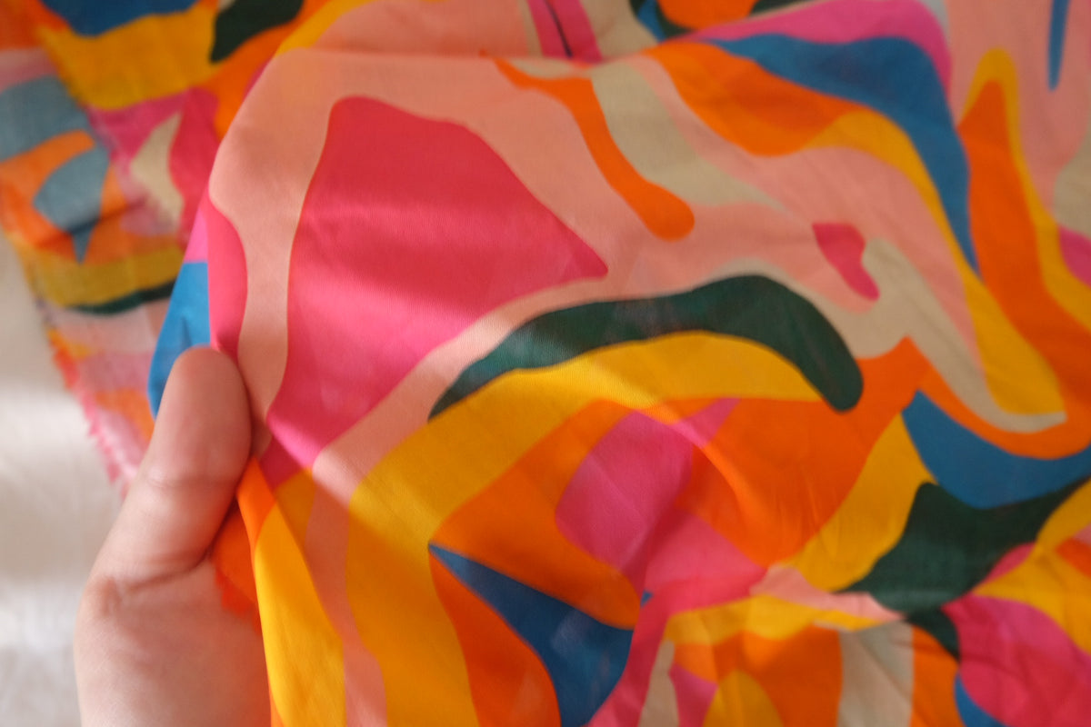Colorful Daydream – Abstract Print Cotton Voile Fabric | 3.3 Yards