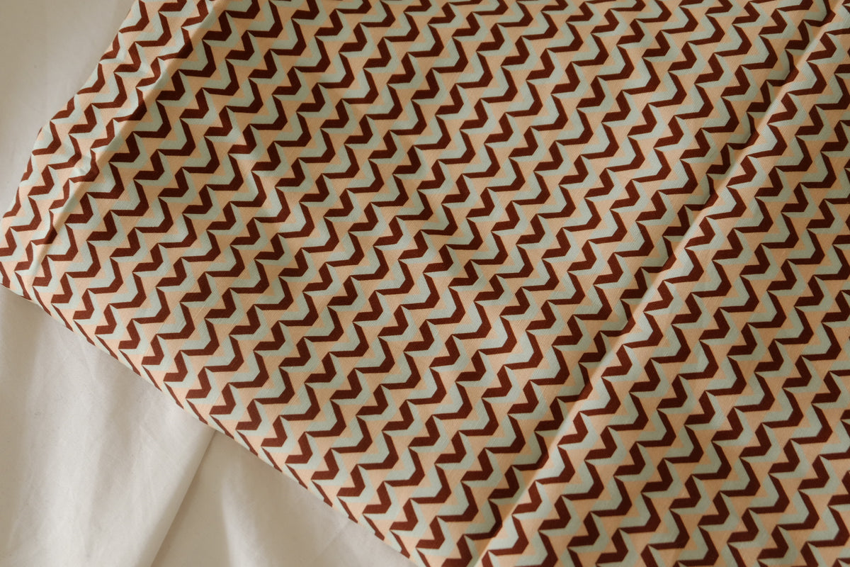 Retro Chevron Cotton Rayon Twill – 1.6 yd