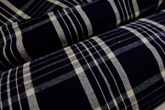 A002 Northern Graph: Black & White Check Tǔbù - 58.5cm Width - BUBBO