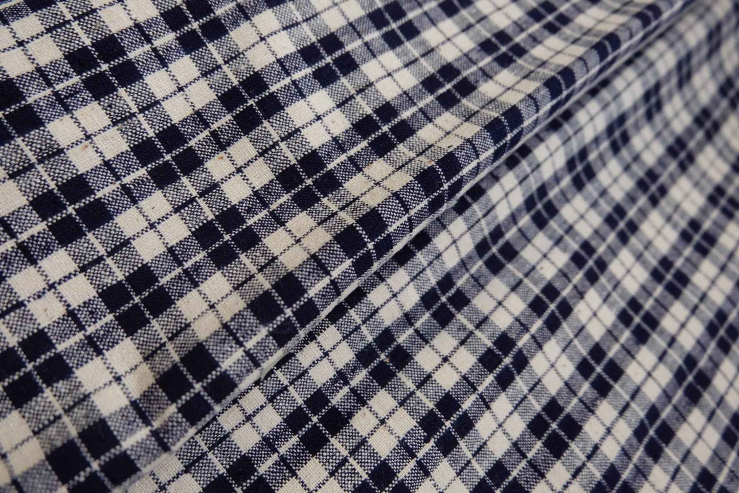 A008 Monochrome Masterpiece: Black & White Check Tǔbù - 53cm Width - BUBBO