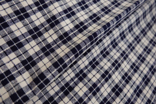 A008 Monochrome Masterpiece: Black & White Check Tǔbù - 53cm Width - BUBBO