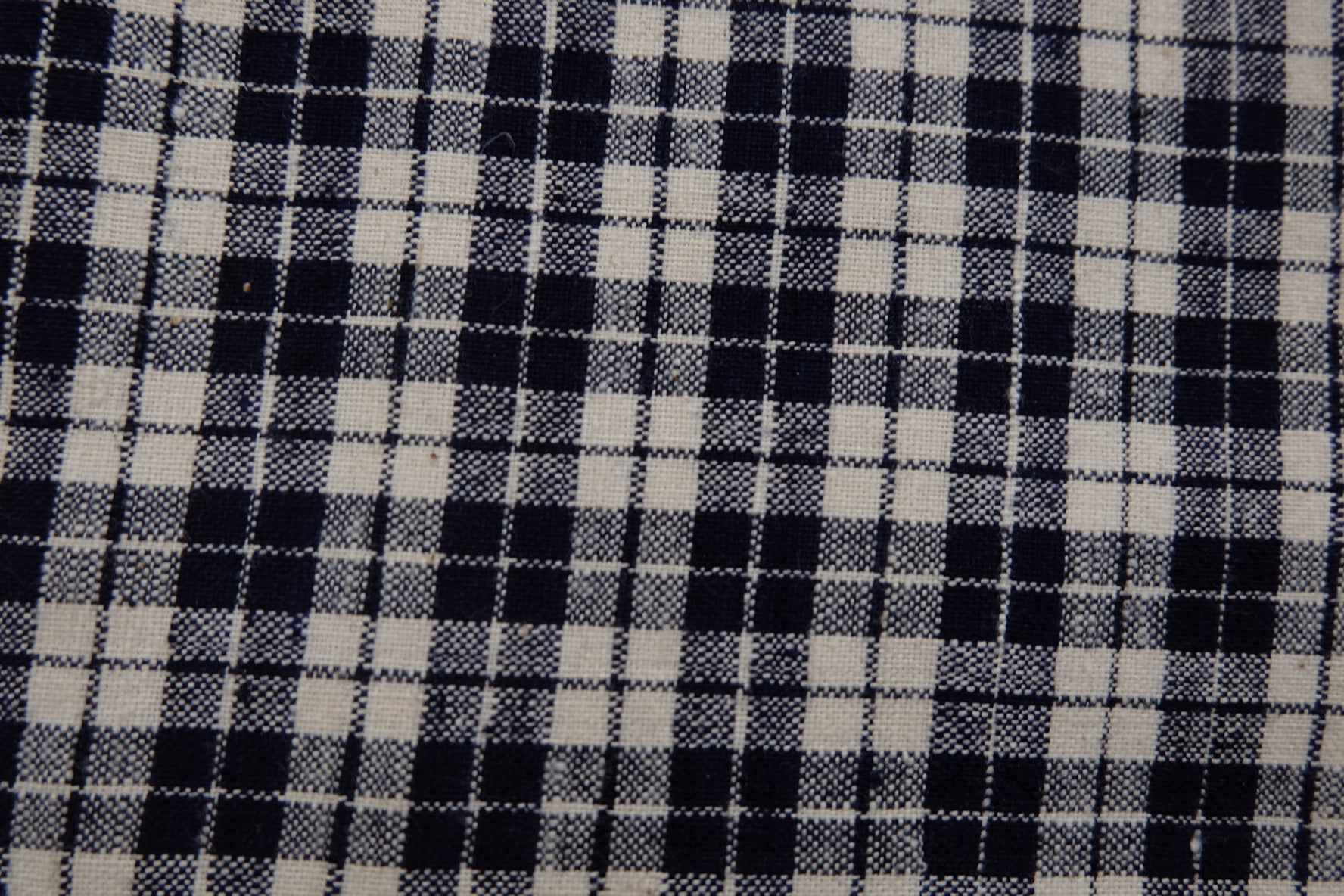 A008 Monochrome Masterpiece: Black & White Check Tǔbù - 53cm Width - BUBBO