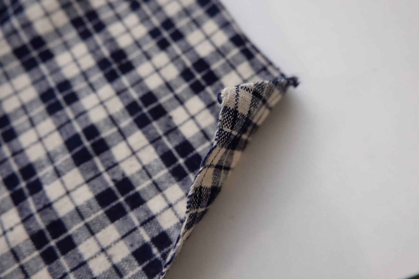 A008 Monochrome Masterpiece: Black & White Check Tǔbù - 53cm Width - BUBBO