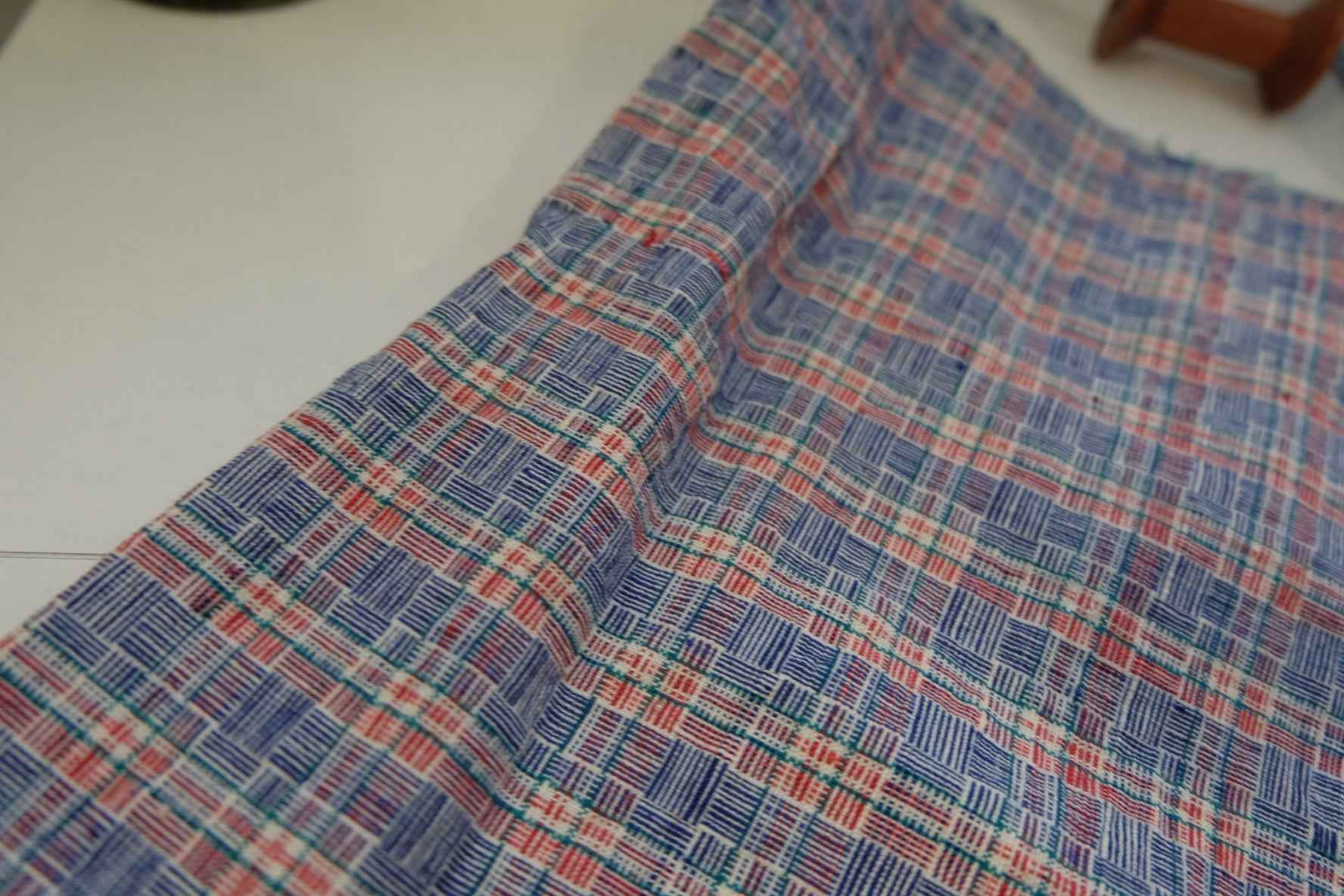 A011 Shanghai Archive: 1960s Reed - Weave Tǔbù | 49.5cm Width | Professionally Cleaned - BUBBO